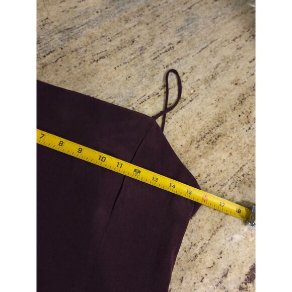 Michael Taylor Sz 10 Wine  2 Piece Sleeveless Sheath Long Blazer Dress Set Mini - Picture 3 of 16